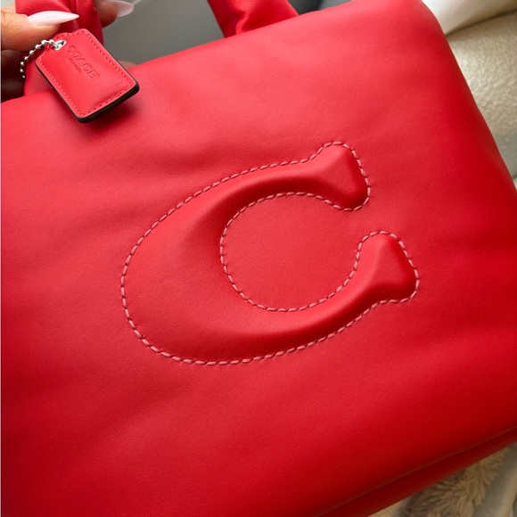 Coach Red Pillow Tote - Picture 10 of 12